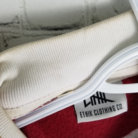 ETHIK | varsity style snap sweatshirt jacket - Picture 8 of 10